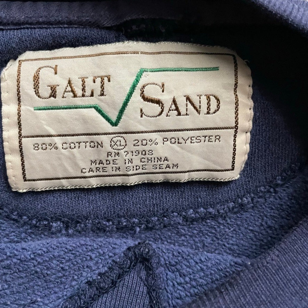 Vintage Notre Dame Crewneck Sweatshirt Mens XL Navy Blue 90s Galt Sand